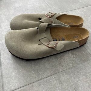 Birkenstock Women's Moccasins - Light Gray Suede